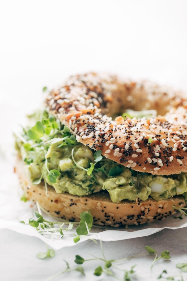 Bagels à la crème d’avocat